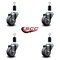 Service Caster 3'' Thermoplastic Rubber Wheel Swivel 1-3/8'' Expanding Stem Caster Set, 4PK SCC-EX20S314-TPRB-138-4 - alternate 3